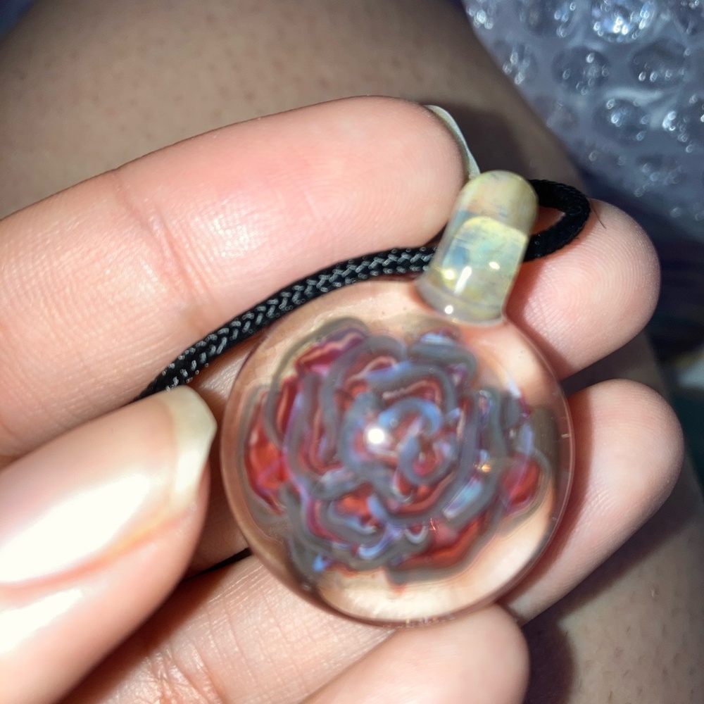 Rose 🌹 Glass pendant